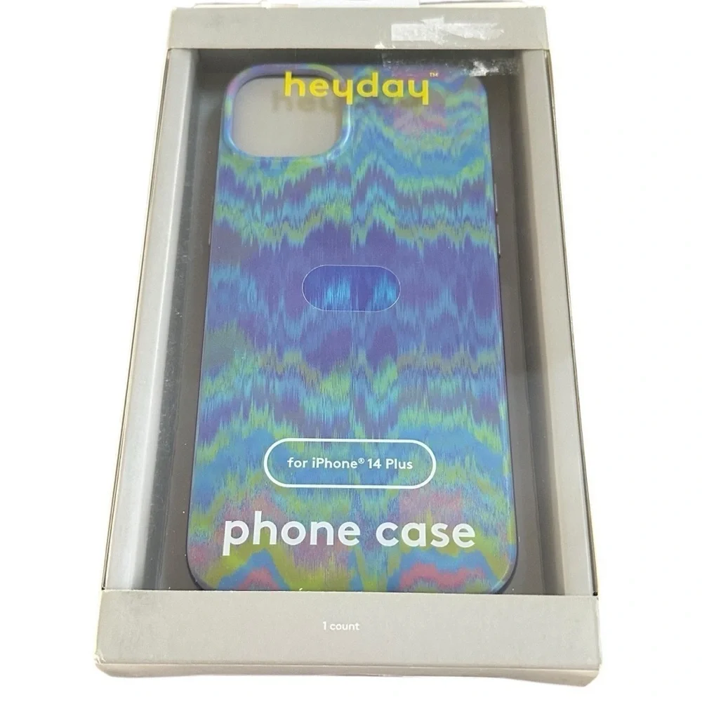 Heyday Hardshell Case for iPhone 14 Plus Digital Wave design NIB